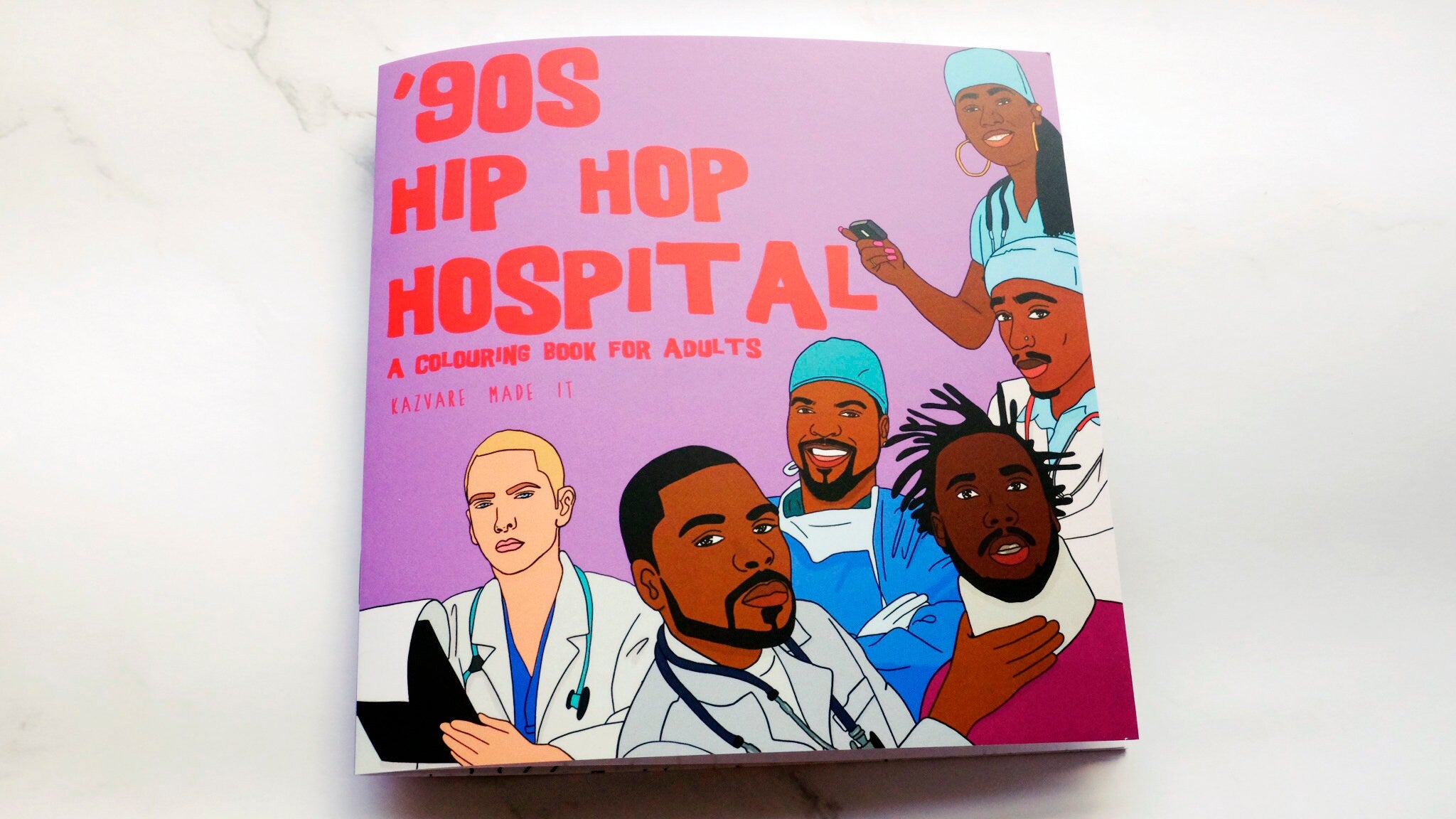 90s Hip Hop Hospital | A Colouring Book For Adults | Perfect Gift