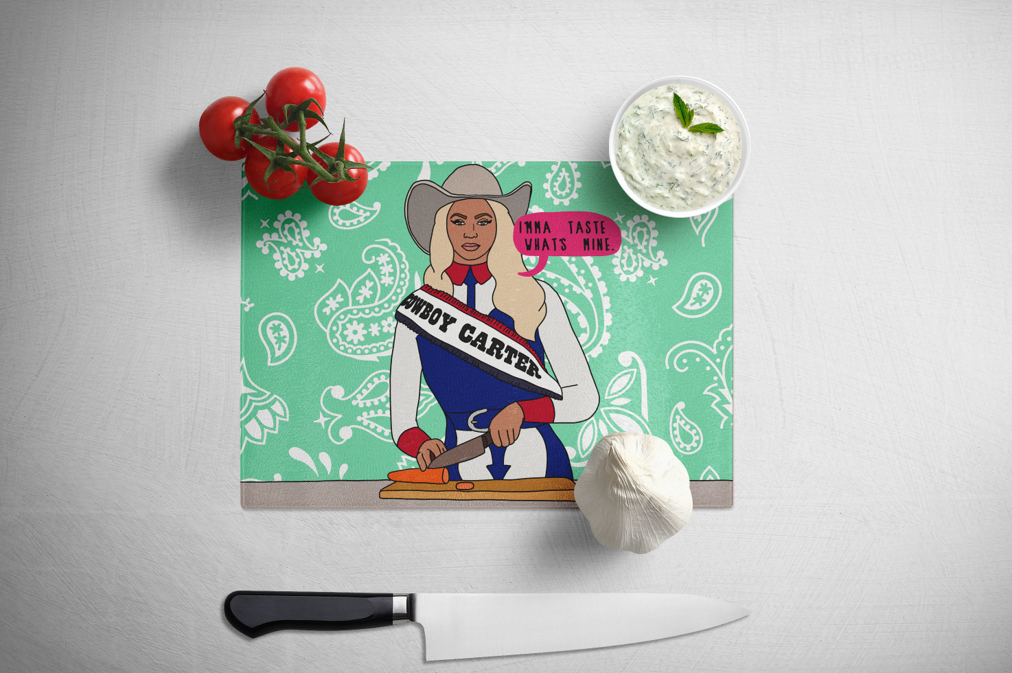 Cowboy Carter | Tempered Glass Chopping Board