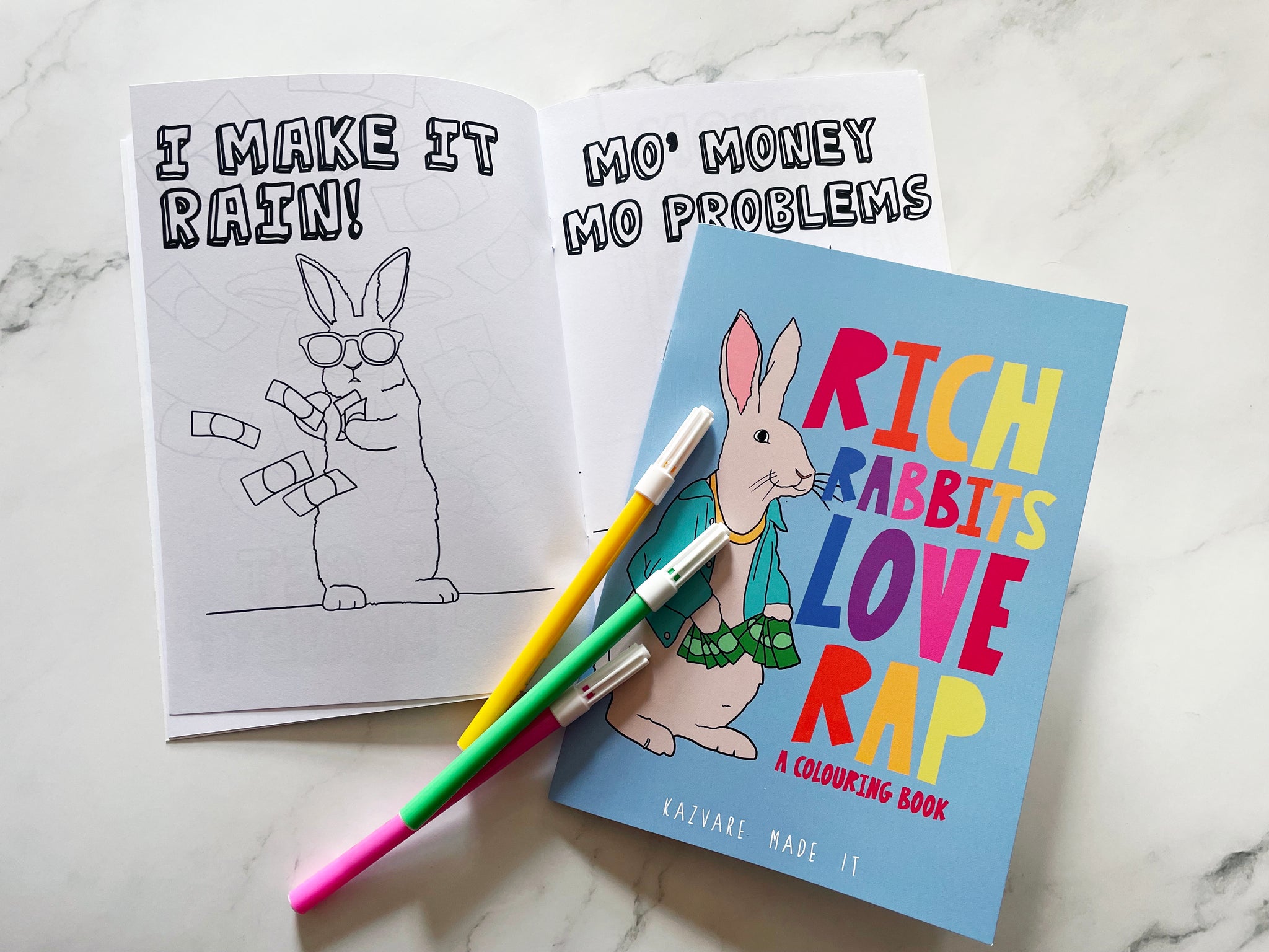 Rich Rabbits Love Rap | A Hip-Hop Inspired Colouring Book For Adults