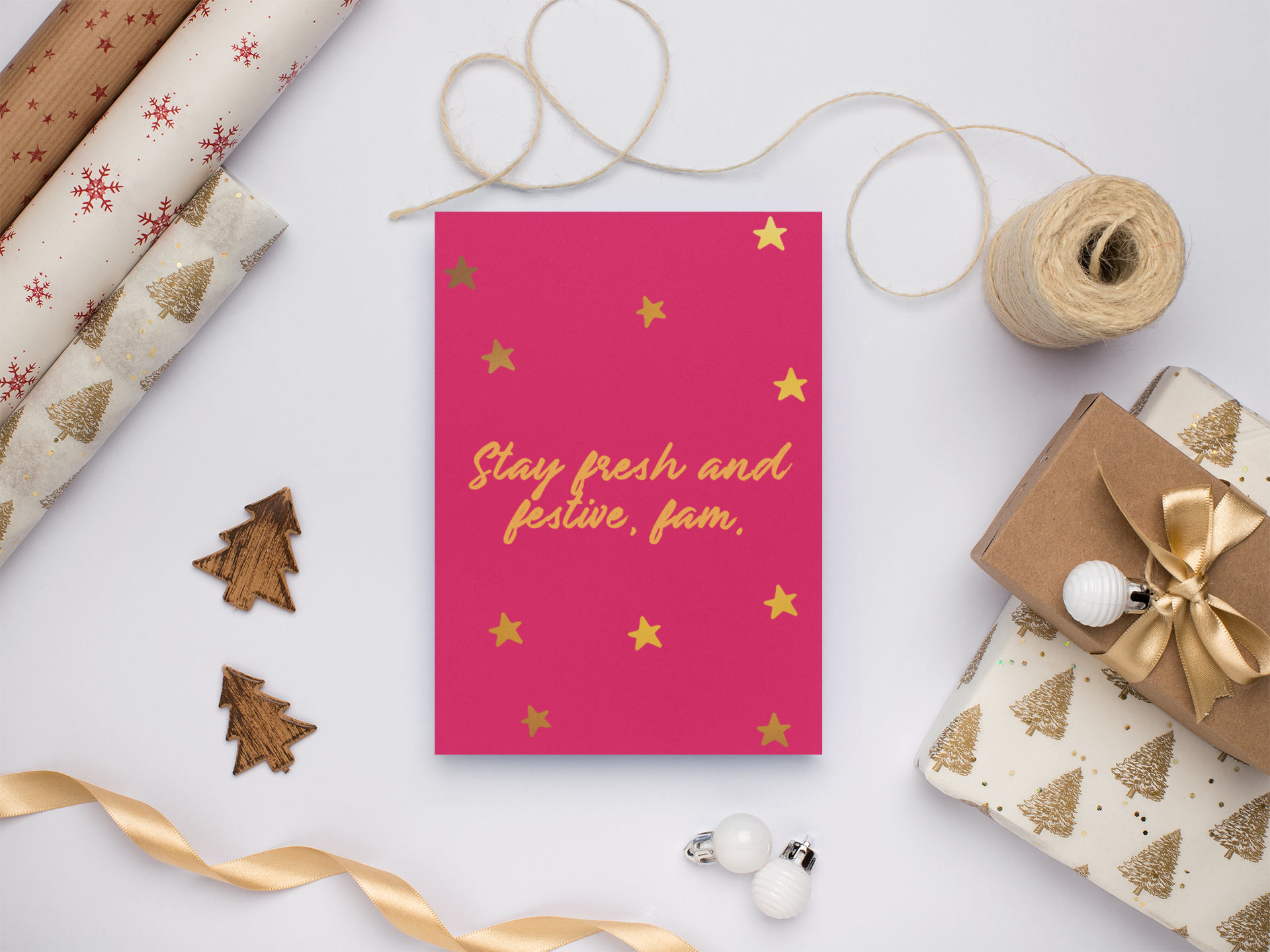 Stay fresh and festive, fam | Card