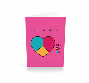 Bed | J. Holiday-inspired Heart Chart | Greetings Card