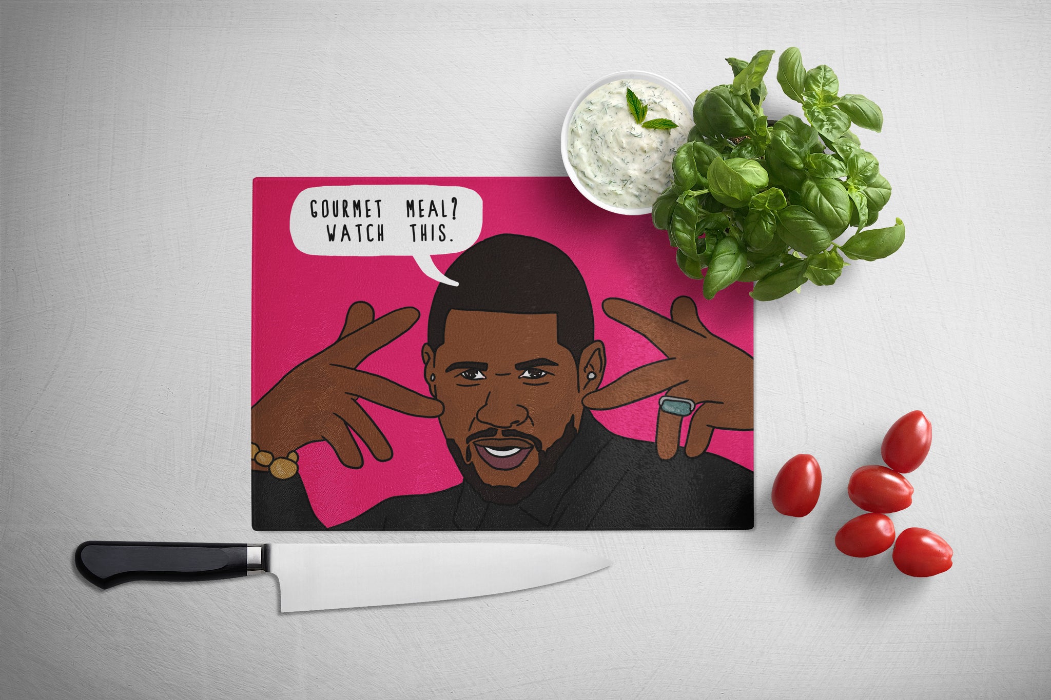 Watch This | Usher | Tempered Glass Chopping Board