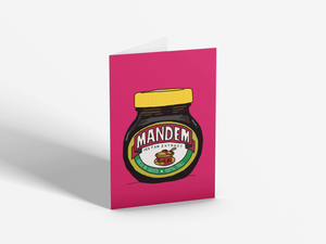 Mandem | Blank Greetings Card