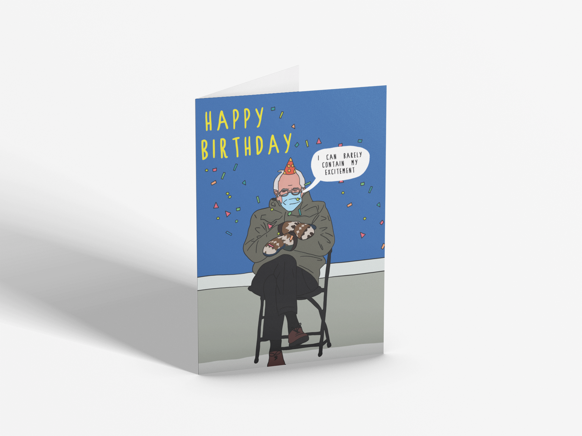 Happy Birthday (Excitement!) | Greetings Card | Bernie Sanders