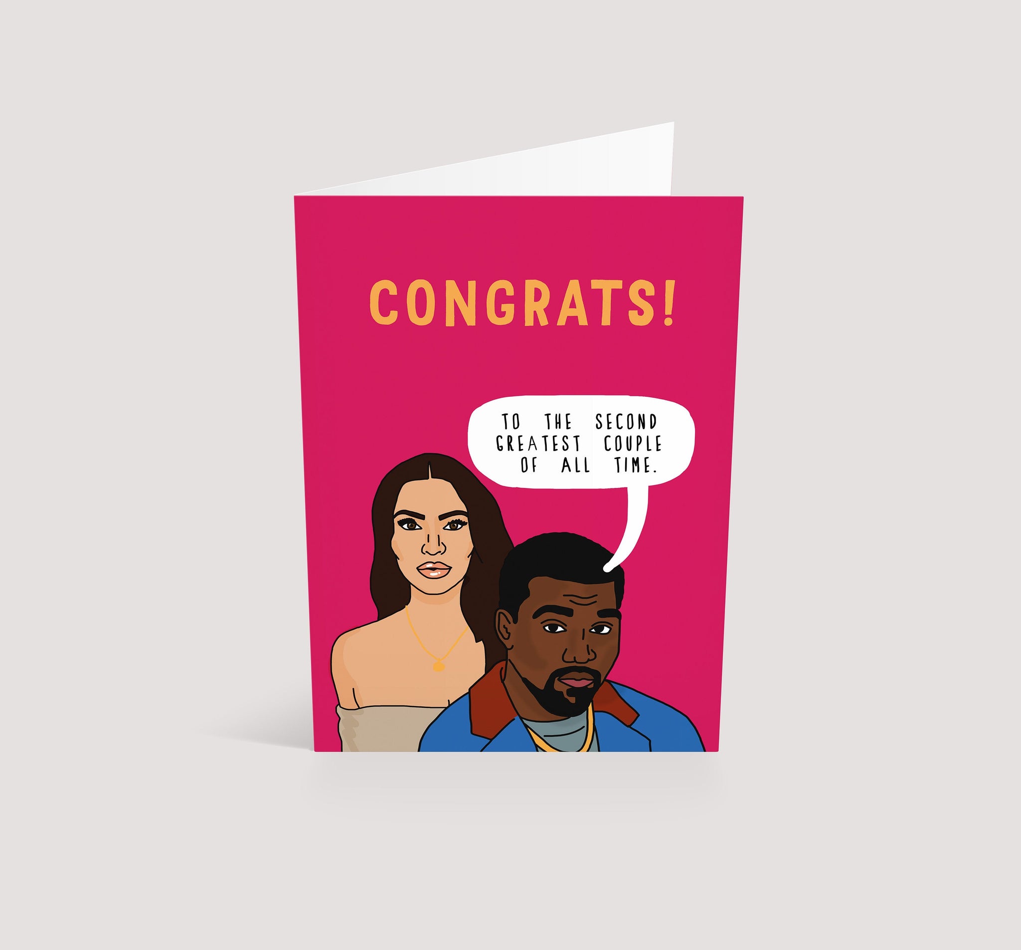 Congrats to Second Best Couple | Blank Card