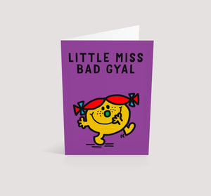 Little Miss Bad Gyal | Blank Greetings Card