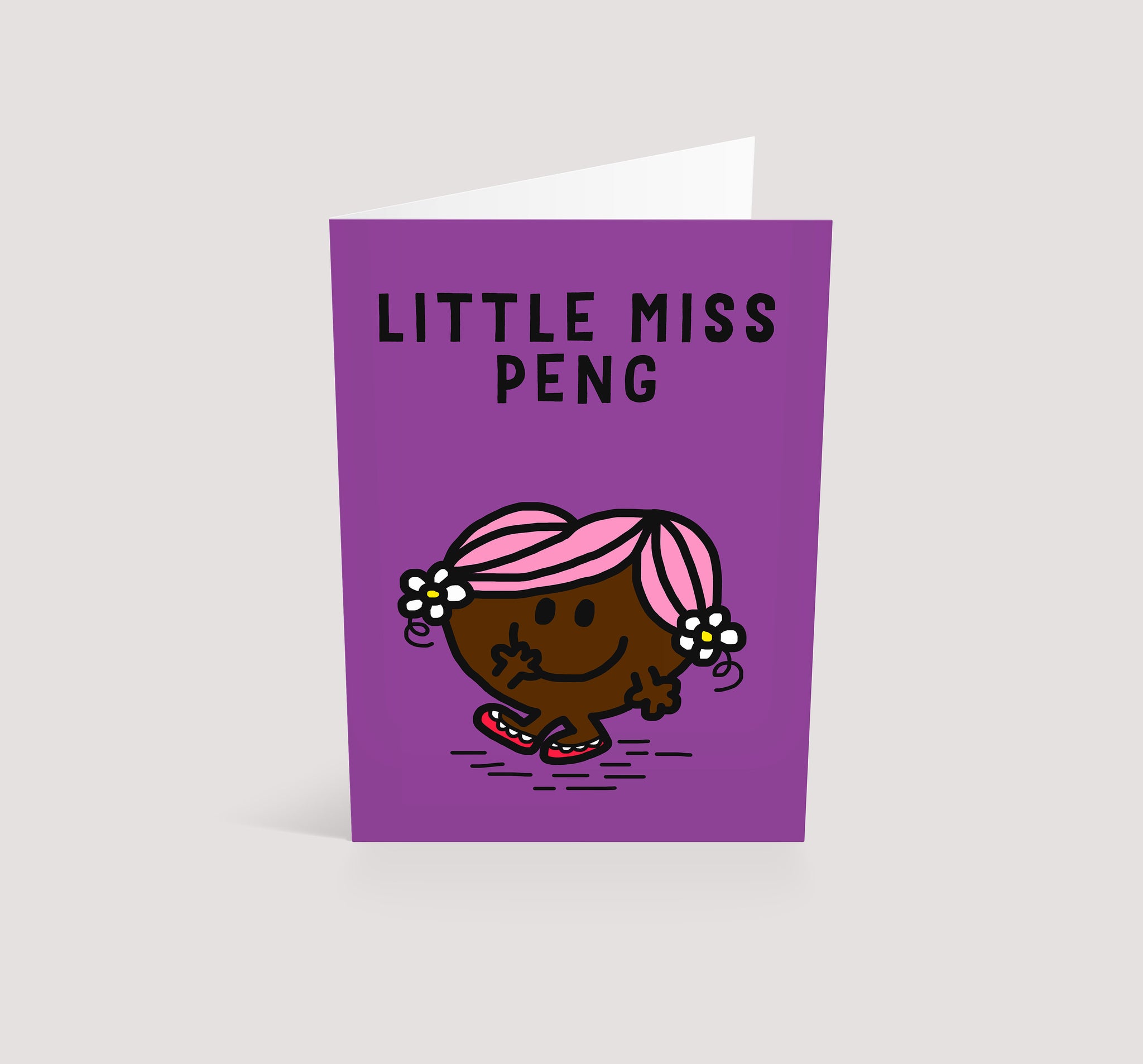 Little Miss Peng | Blank Greetings Card