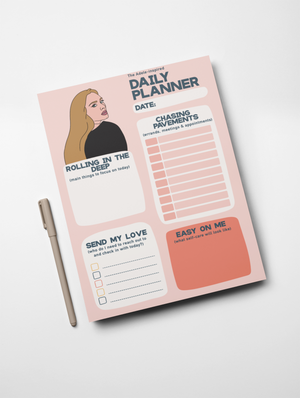 Adele-inspired Digital Daily Planner | Printable | Self-Care Daily Planner | Boost Productivity | Easy to Use
