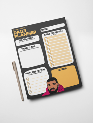 Drake-inspired Digital Daily Planner | Printable | Self-Care Daily Planner | Boost Productivity | Easy to Use